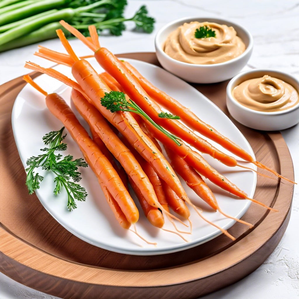 carrot sticks with hummus