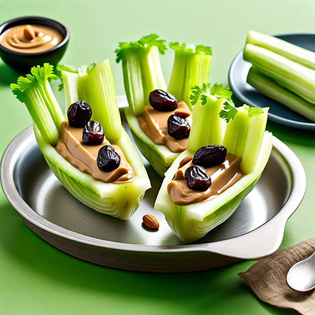 celery and peanut butter boats