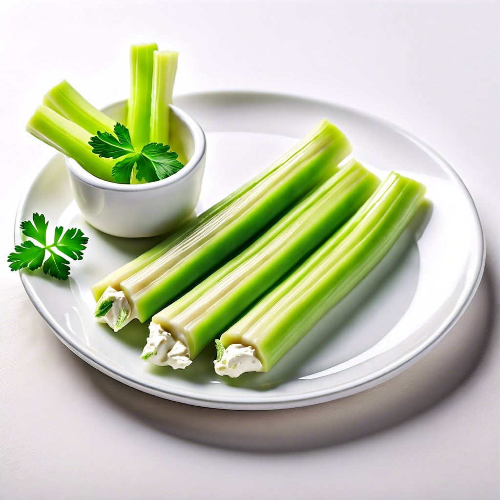 celery sticks filled with cream cheese