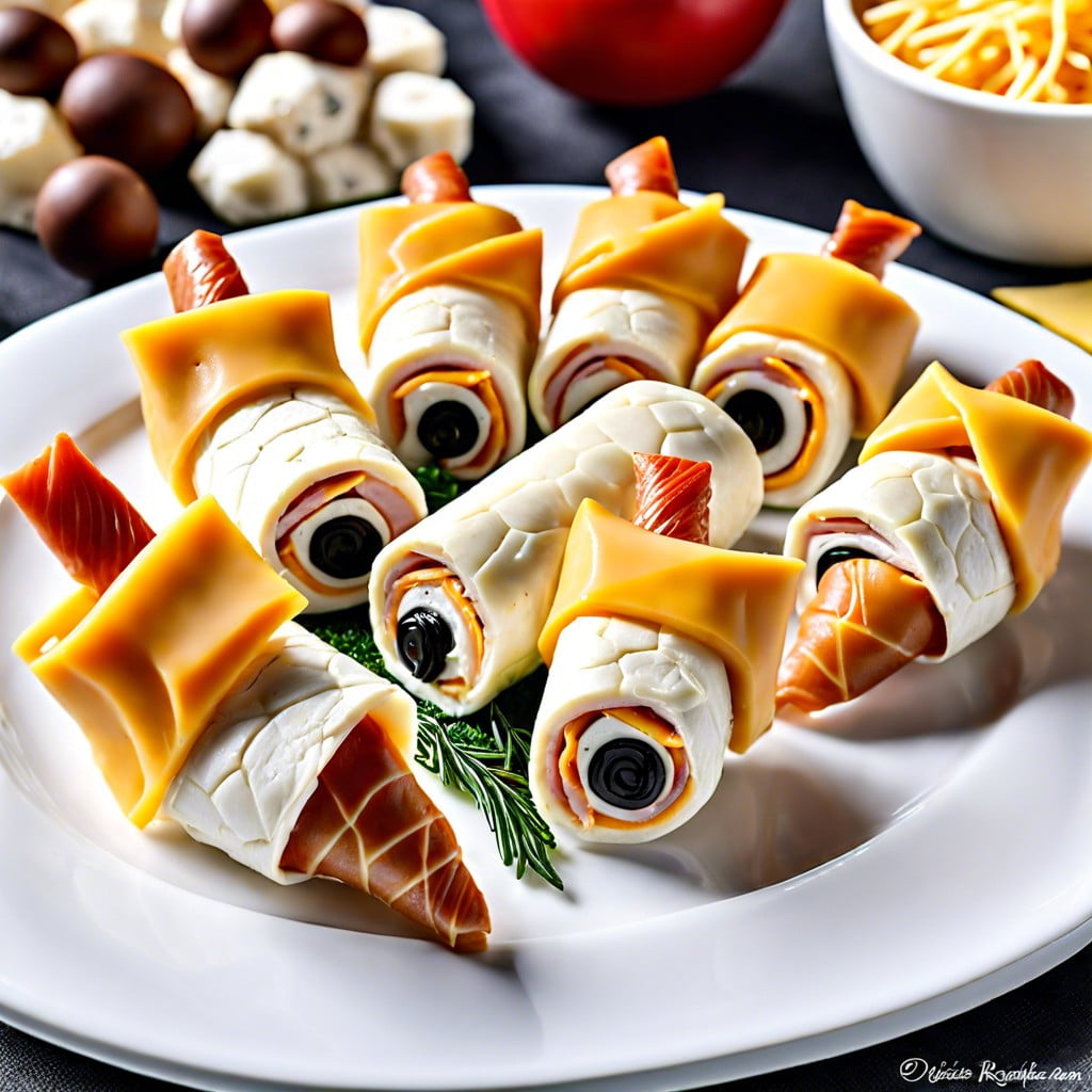 cheese and turkey roll ups