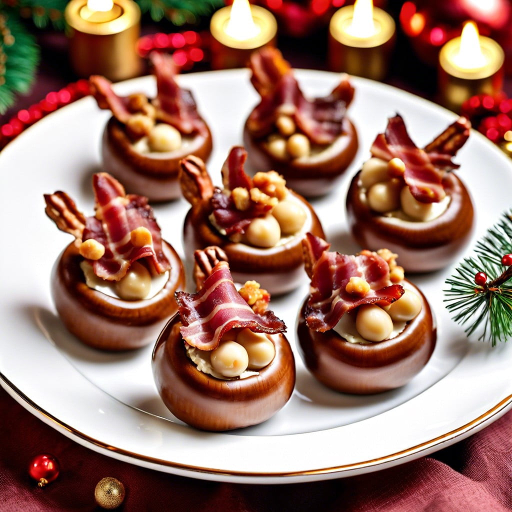 chestnut and bacon bites