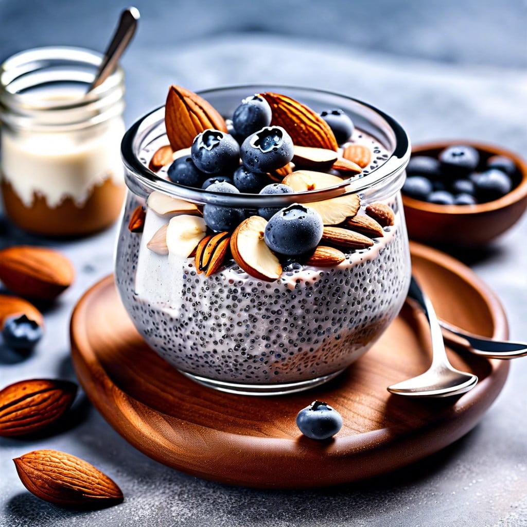 chia pudding with almond milk