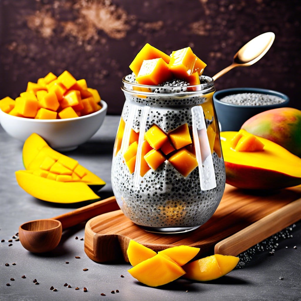 chia pudding with mango