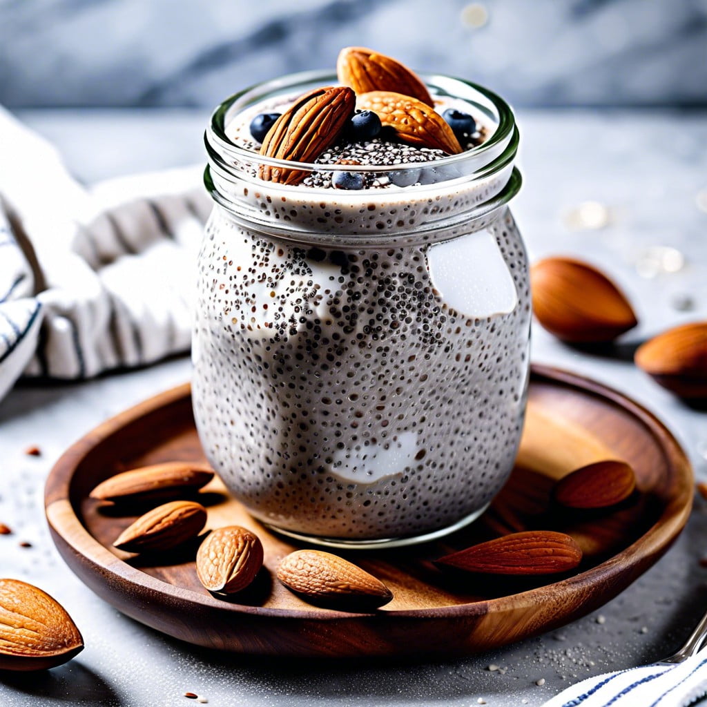 chia pudding with unsweetened almond milk