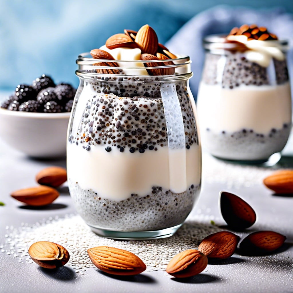 chia seed pudding with almond milk