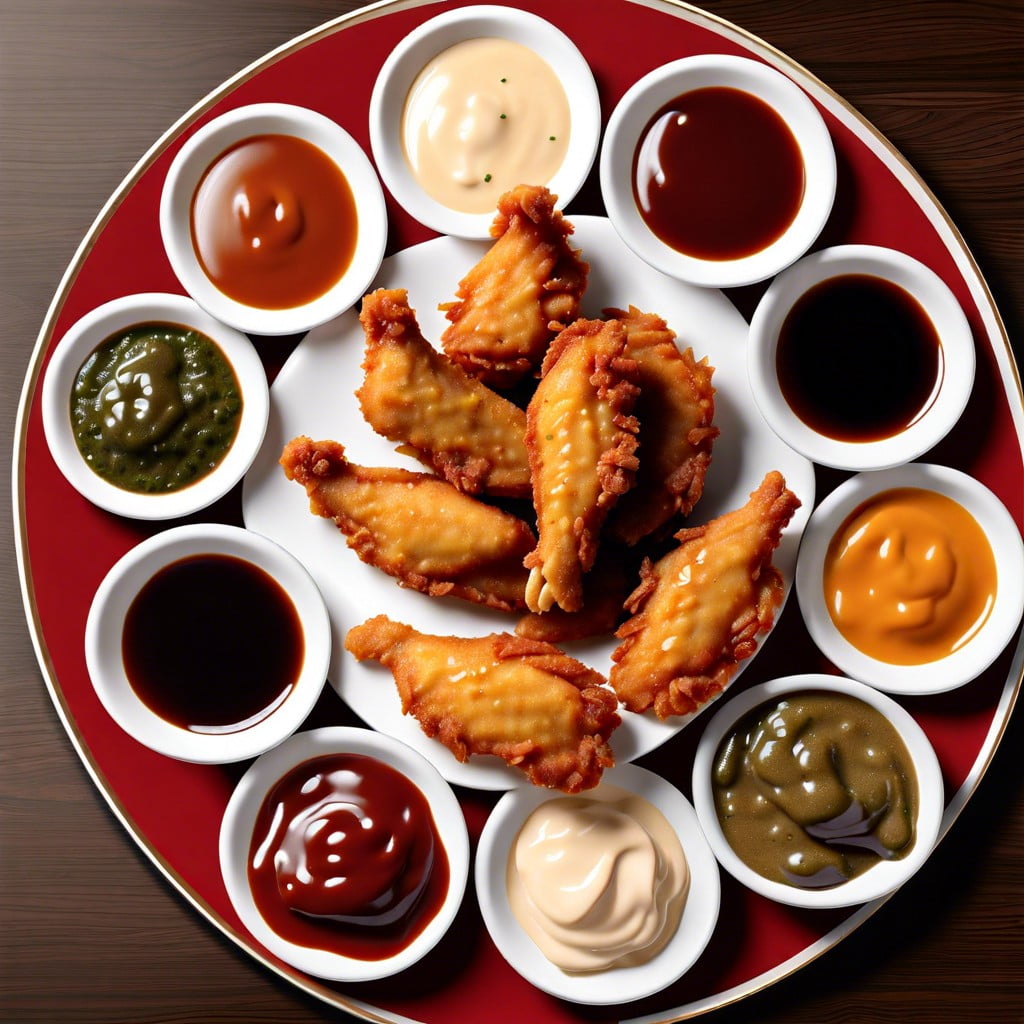 chicken tenders with dipping sauces