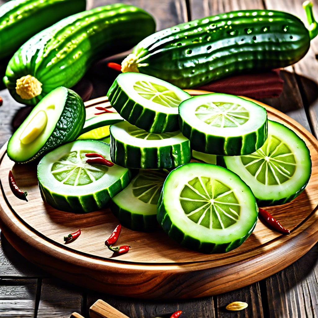 chili lime cucumber slices