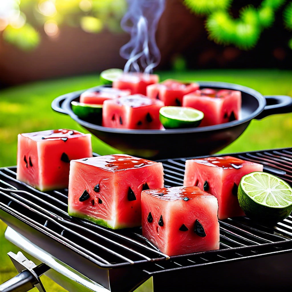 chili lime watermelon cubes