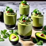 chilled avocado soup shooters