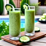 chilled cucumber soup shooters