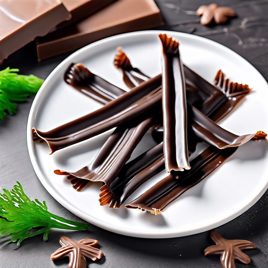 chocolate dipped seaweed strips