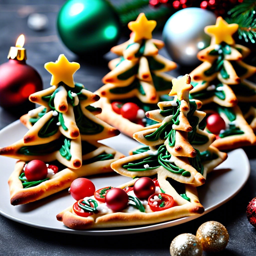 christmas tree mini pizzas