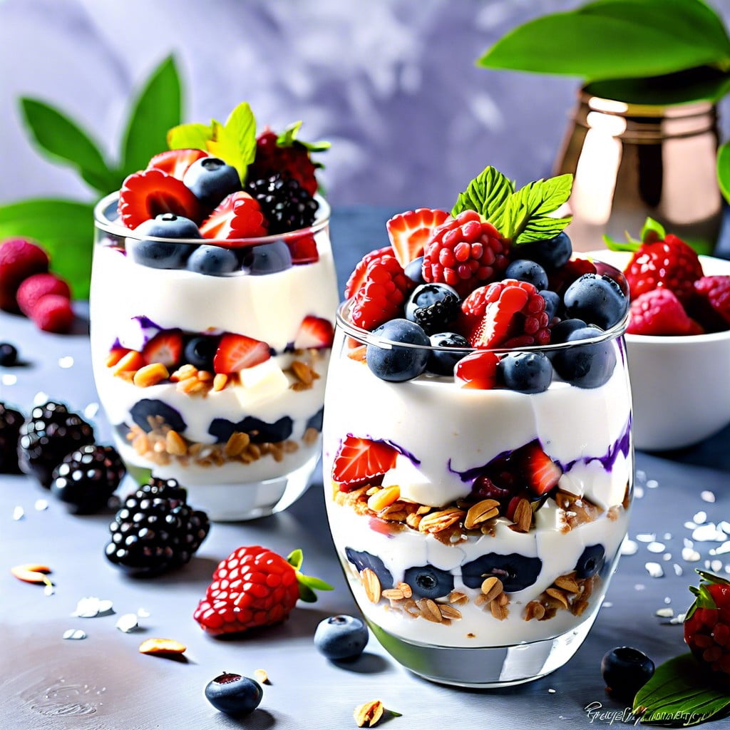 coconut yogurt parfait with fresh berries