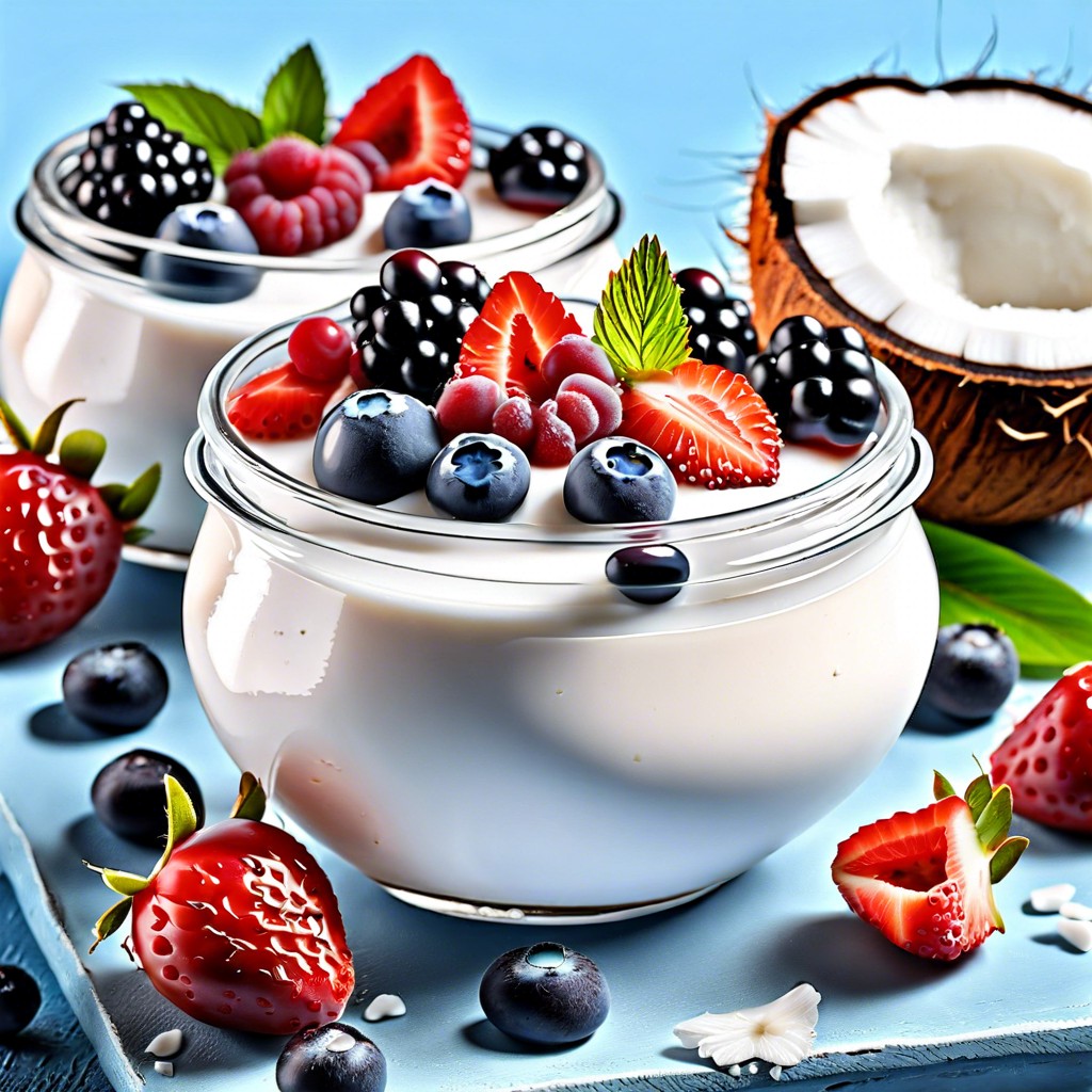 coconut yogurt with fresh berries