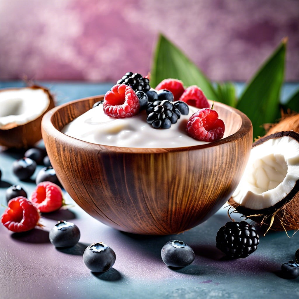 coconut yogurt with fresh berries