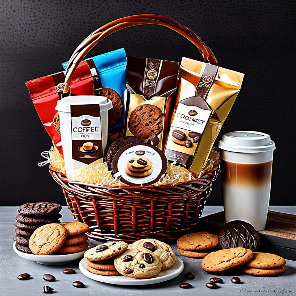 coffee break basket gourmet coffee cookies and coffee flavored treats