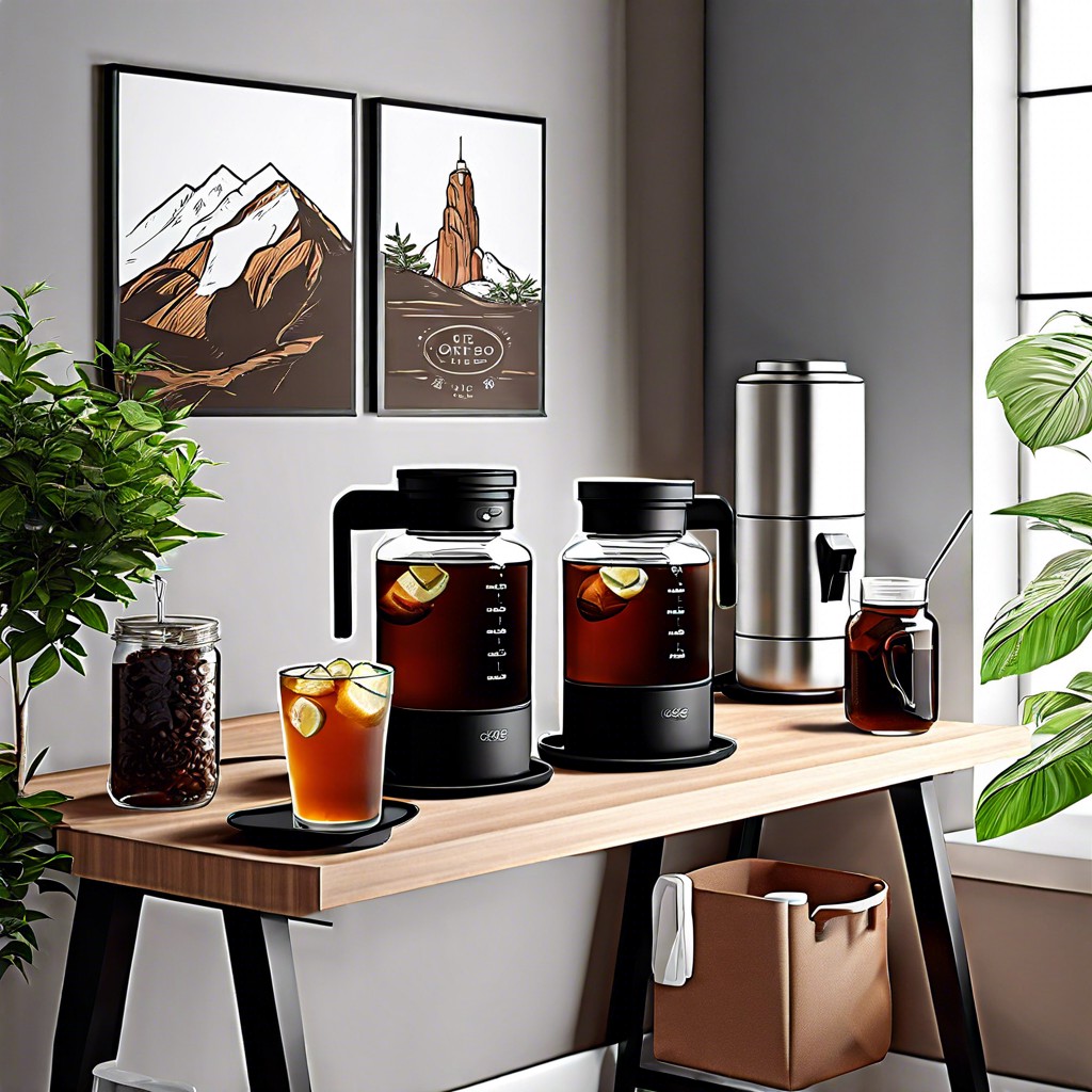 cold brew and tea station