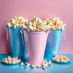 colored popcorn buckets