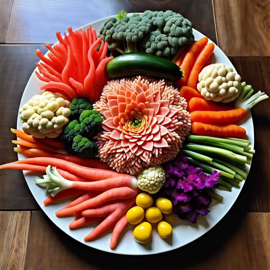 coral reef veggie platter