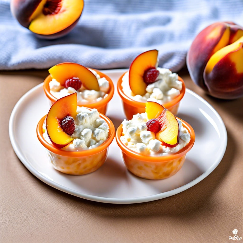 cottage cheese and peach cups