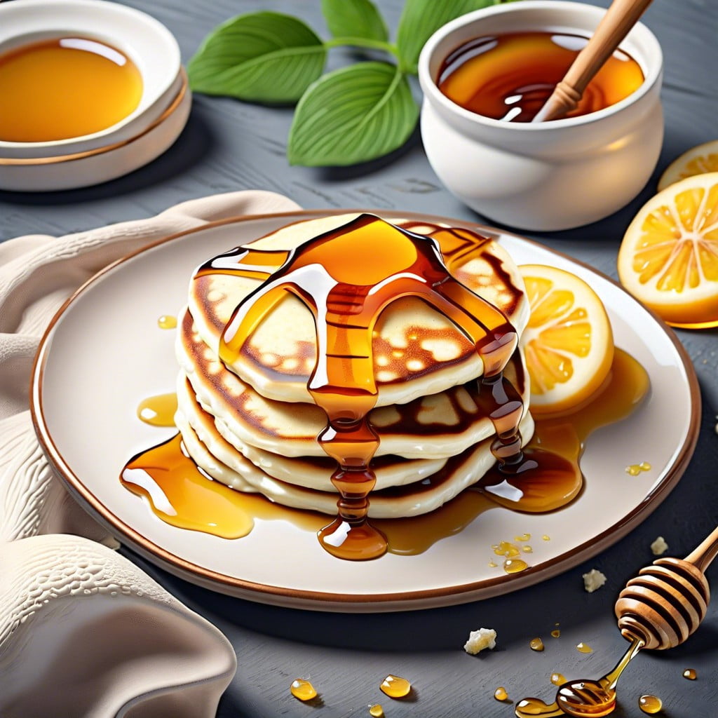 cottage cheese pancakes with honey