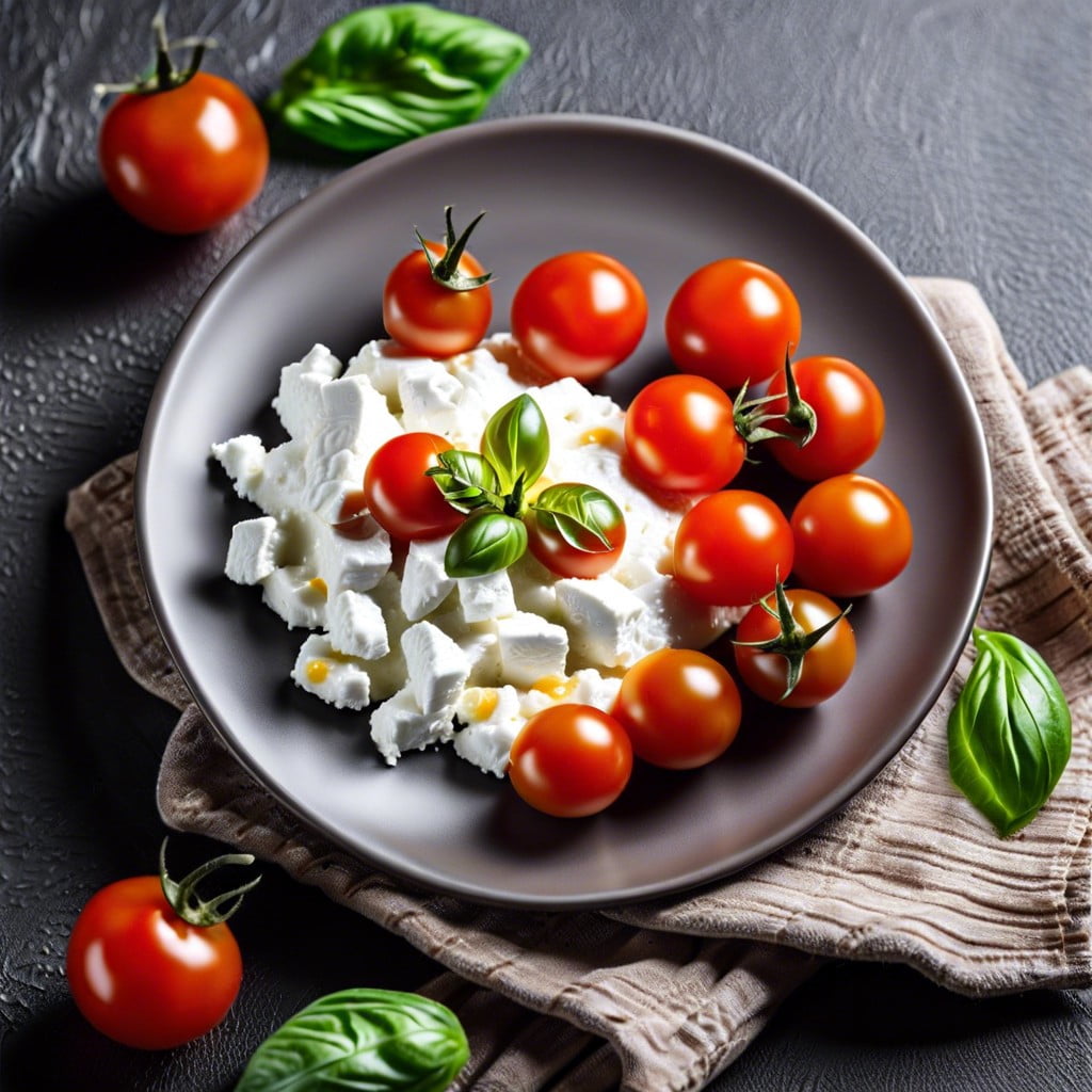 cottage cheese with cherry tomatoes