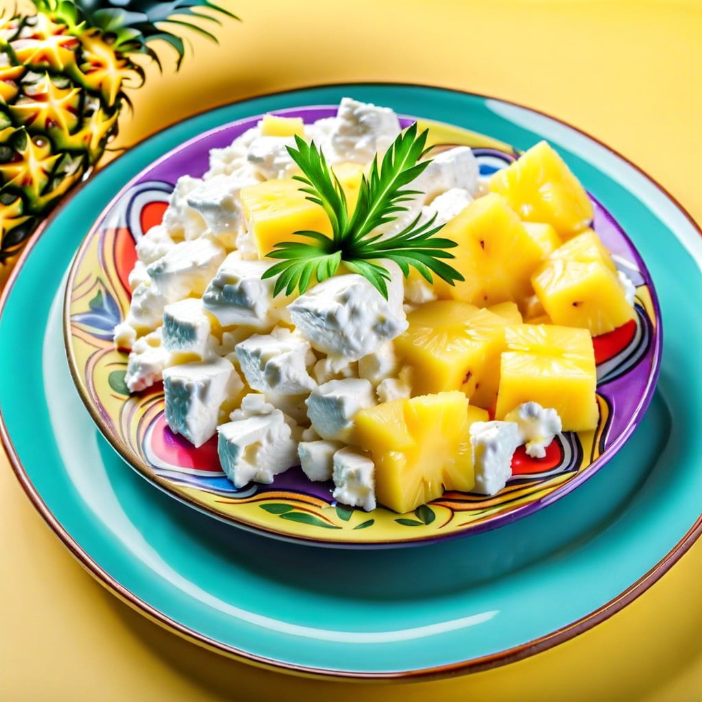 cottage cheese with pineapple chunks