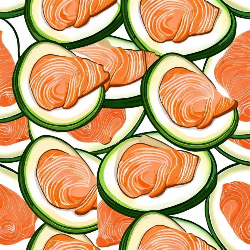 cucumber rounds topped with smoked salmon and cream cheese