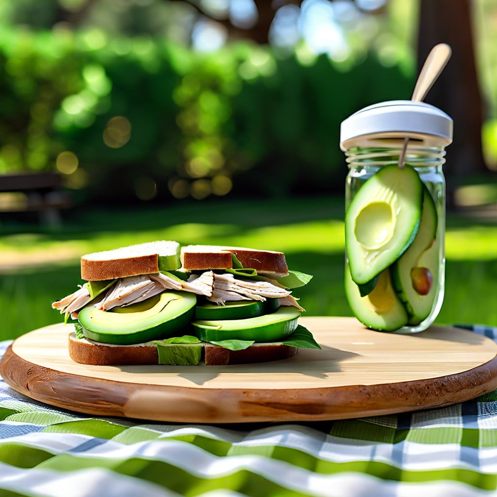 cucumber sandwiches with turkey and avocado