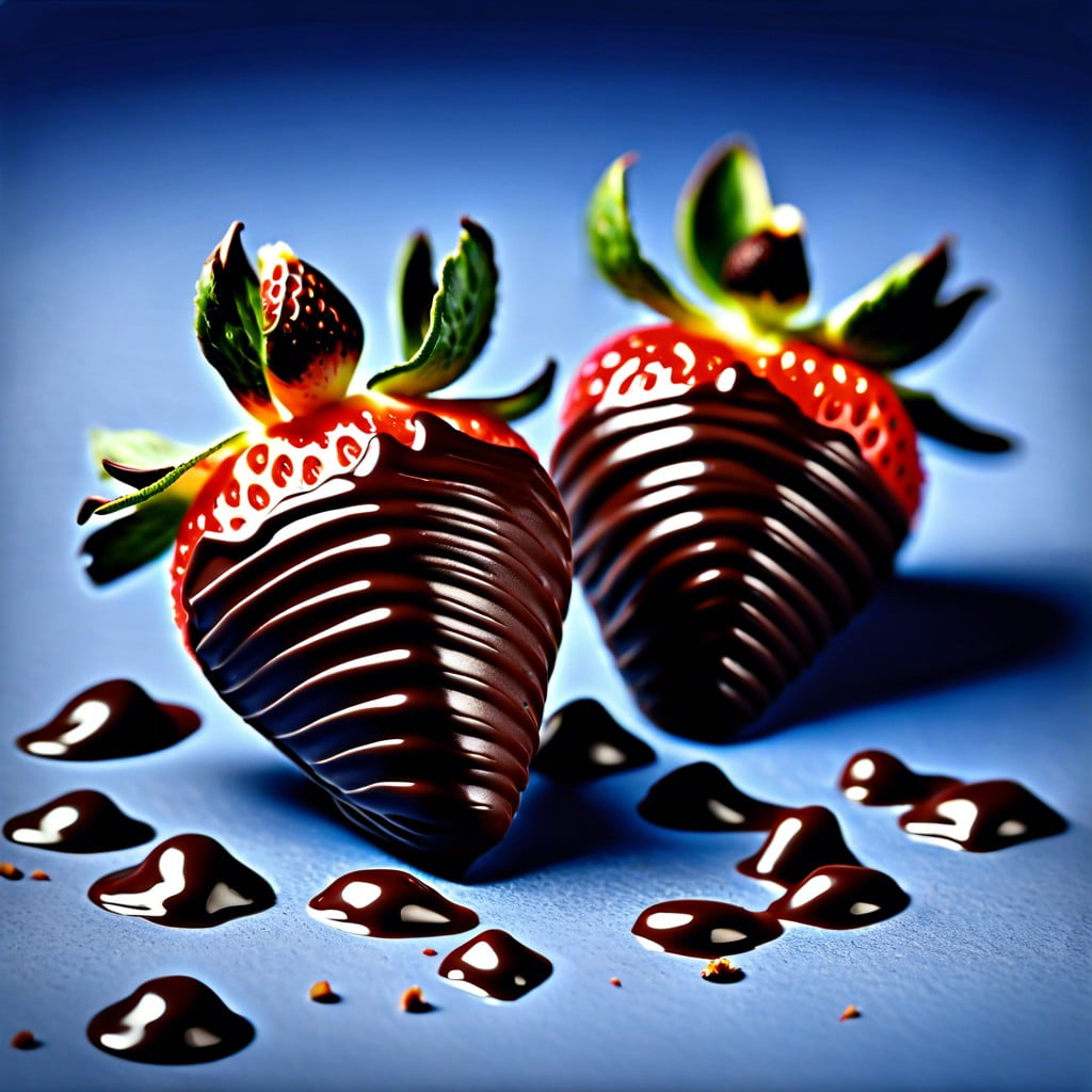 dark chocolate covered strawberries