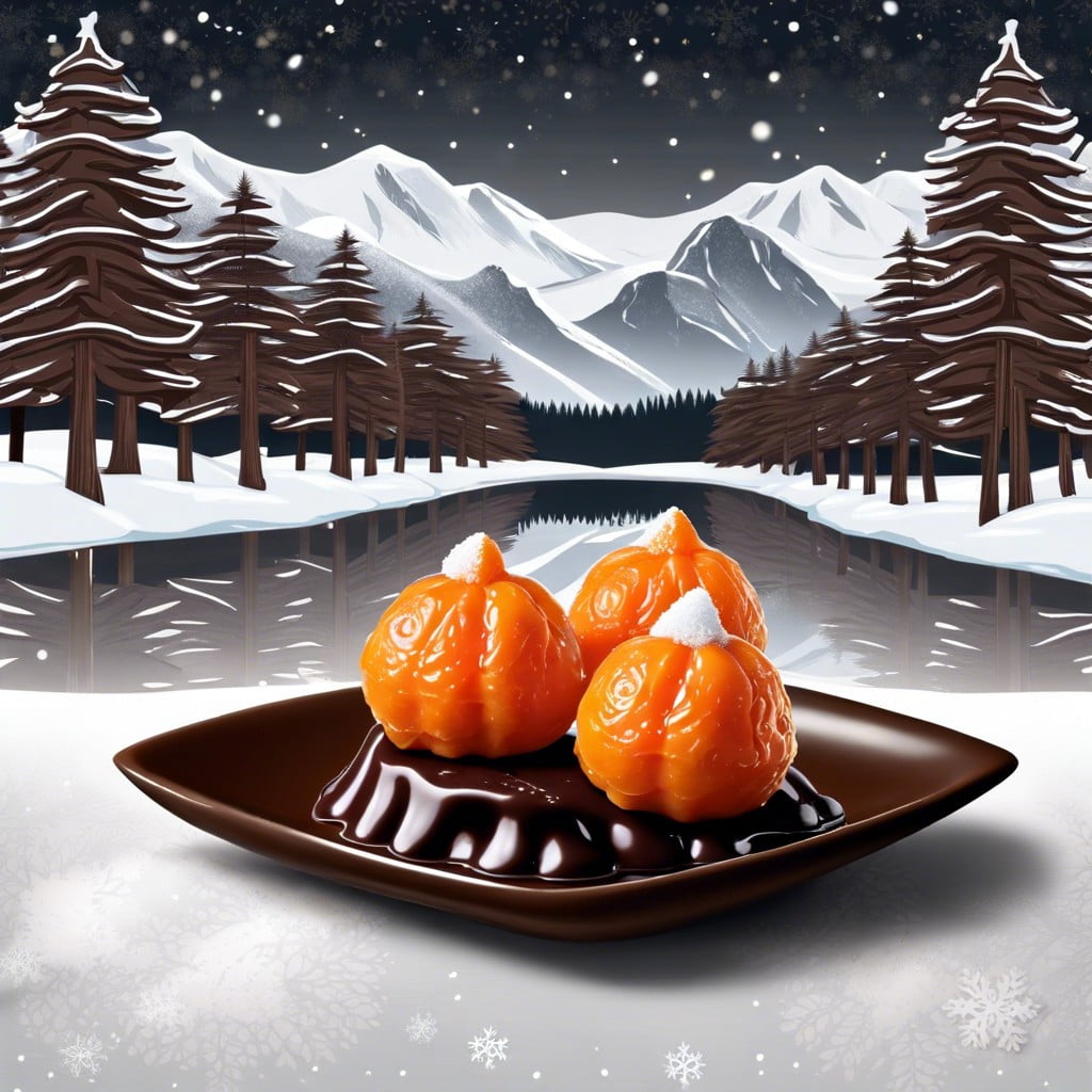 dark chocolate dipped mandarin oranges