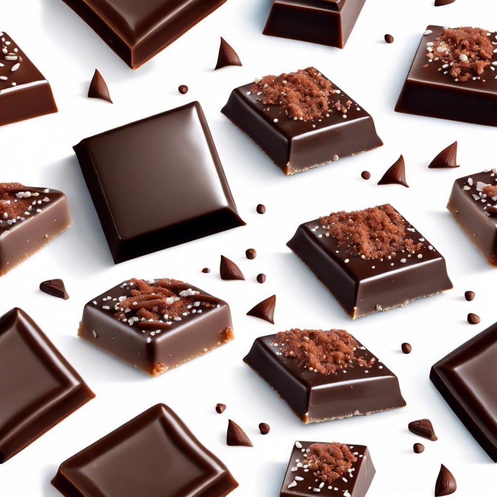 dark chocolate squares with sea salt
