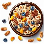 diy trail mix with cereal nuts and chocolate