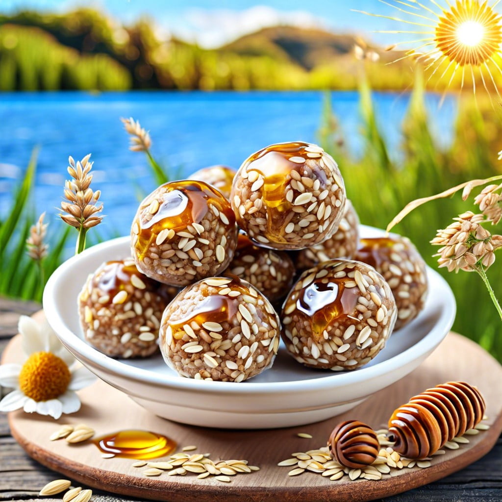 energy balls with oats honey and flax seeds