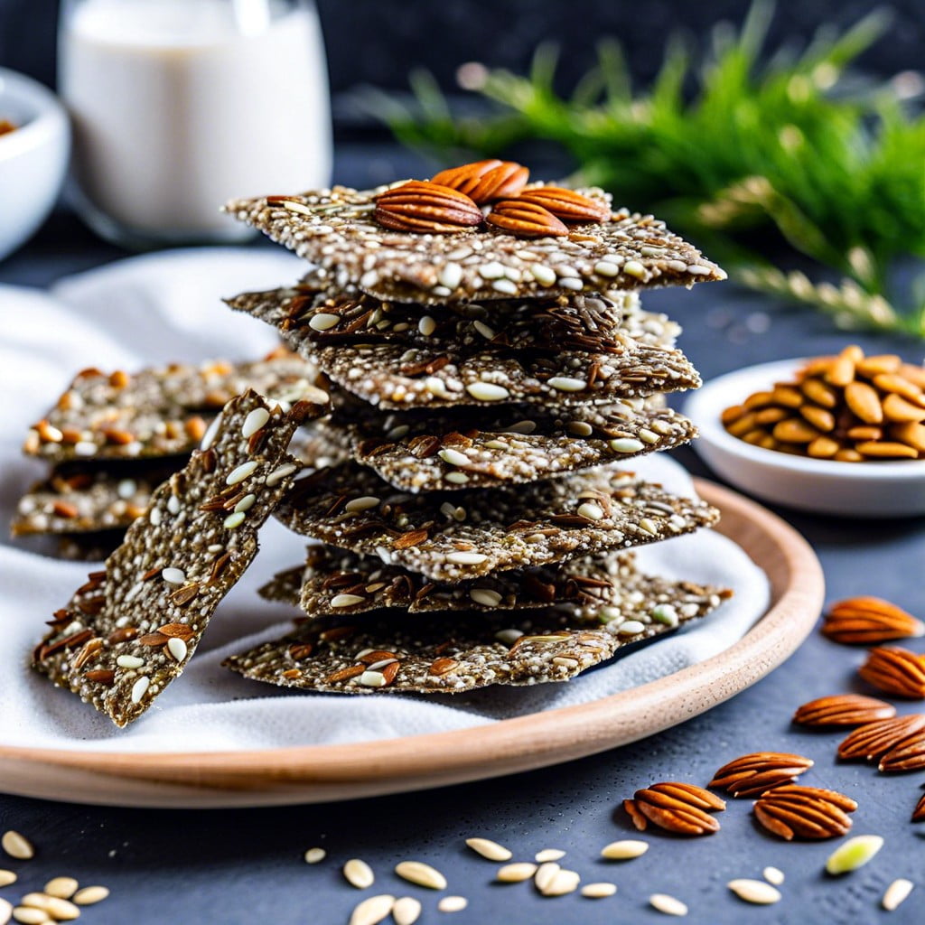 flaxseed crackers with chia seeds