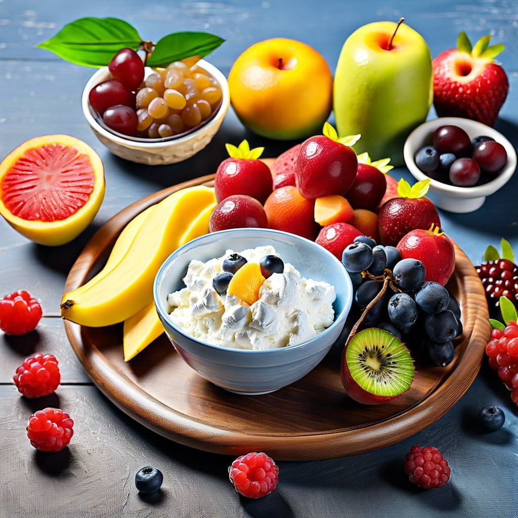 fresh fruit and cottage cheese