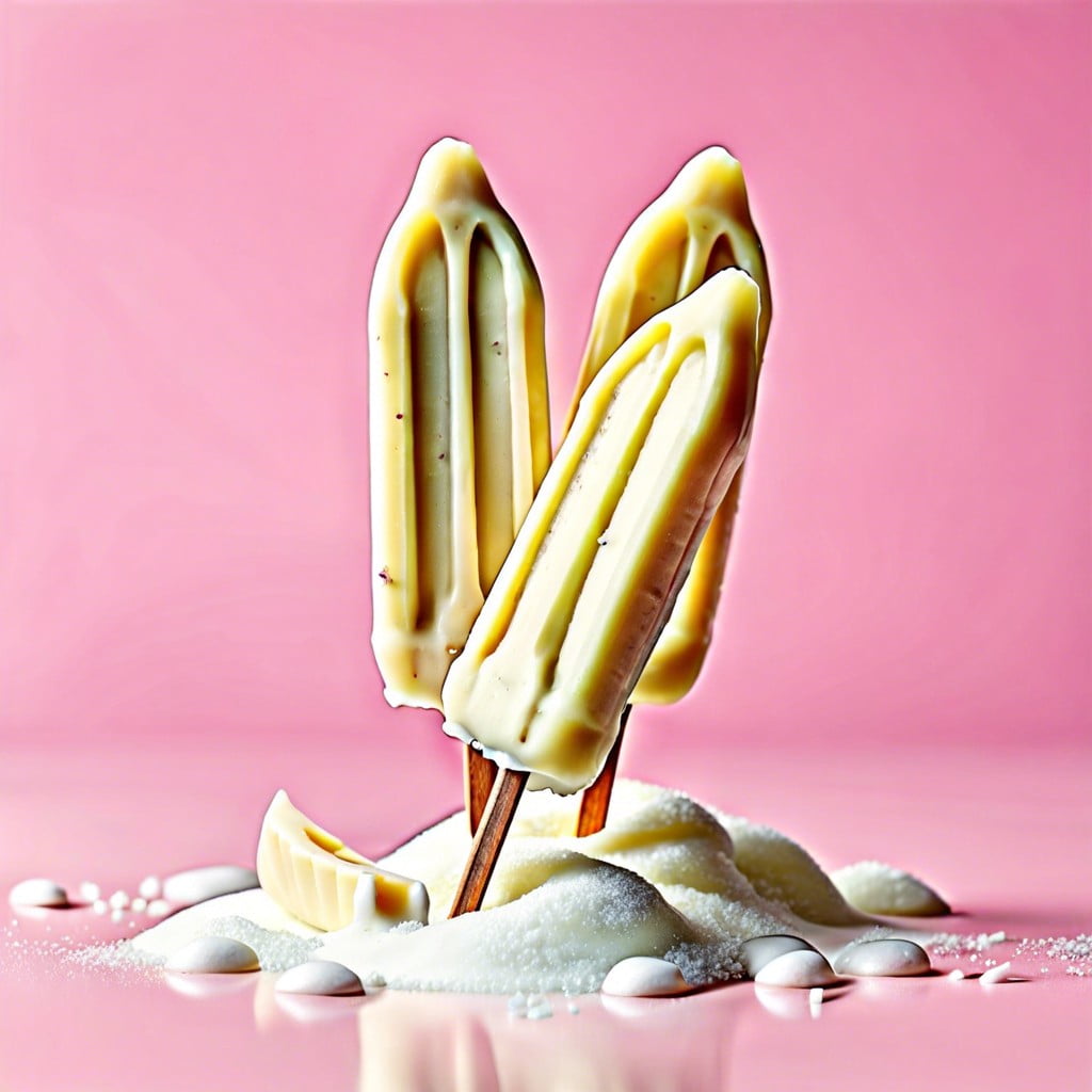 frozen banana pops covered in yogurt