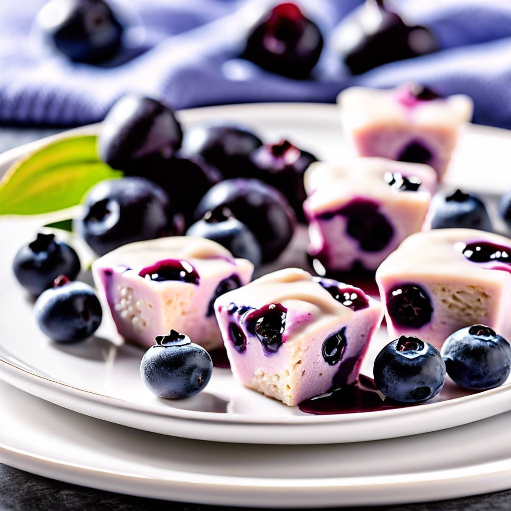 frozen blueberry yogurt bites