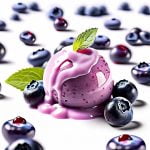 frozen yogurt covered blueberries