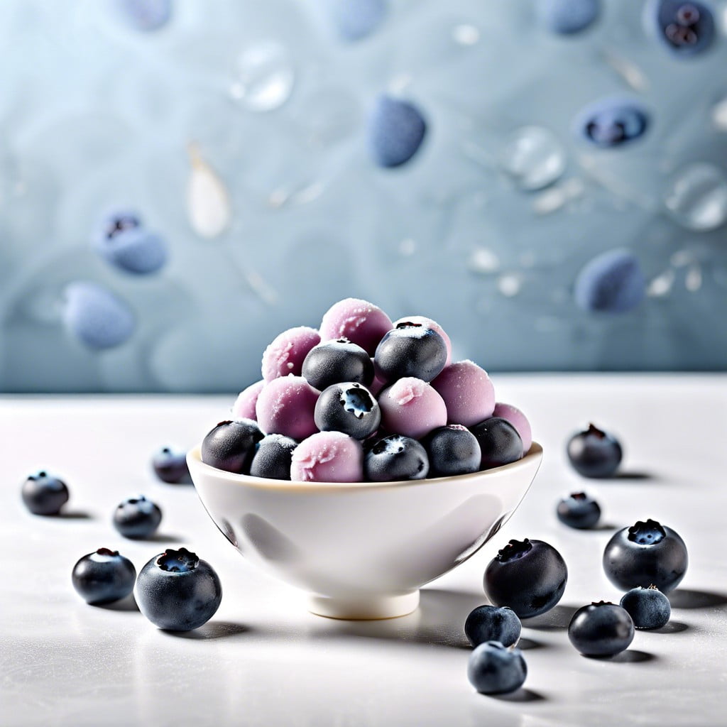 frozen yogurt covered blueberries