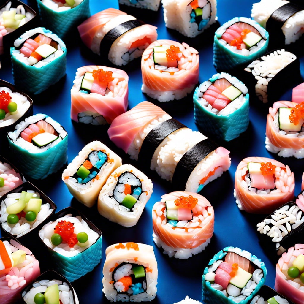 gender reveal sushi rolls