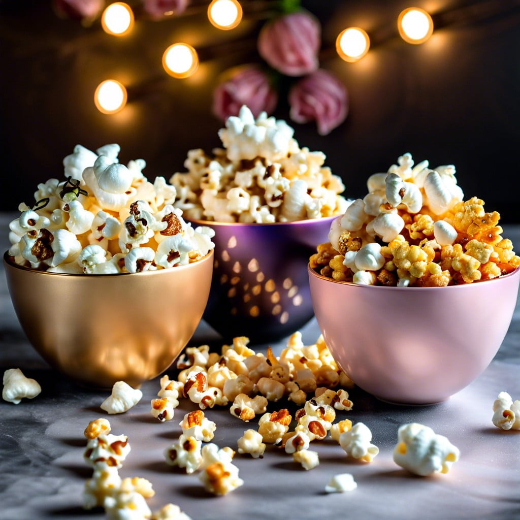 gourmet popcorn trio truffle rosemary sea salt cinnamon sugar