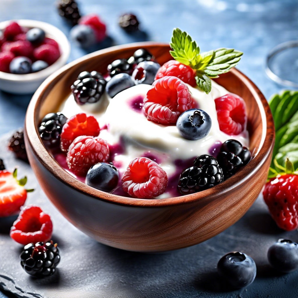 greek yogurt with berries