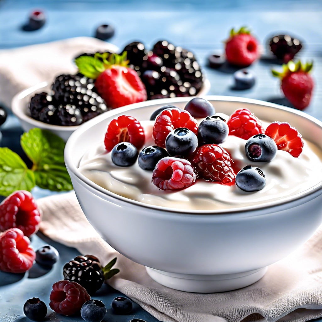 greek yogurt with fresh berries