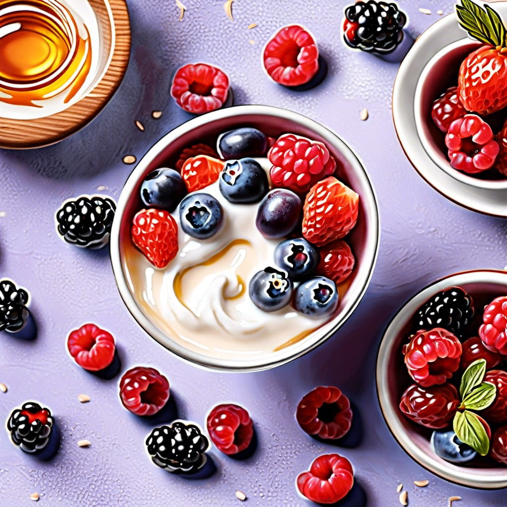 greek yogurt with honey and berries
