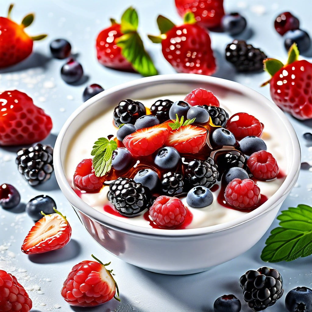 greek yogurt with honey and berries