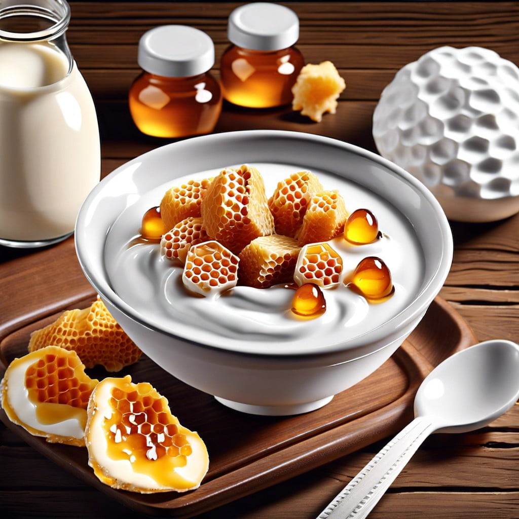 greek yogurt with honeycomb