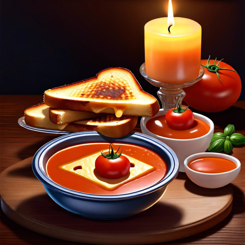 grilled cheese with tomato soup dip