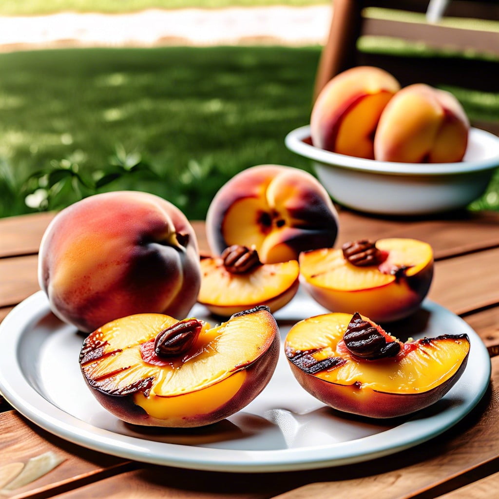 grilled peach slices