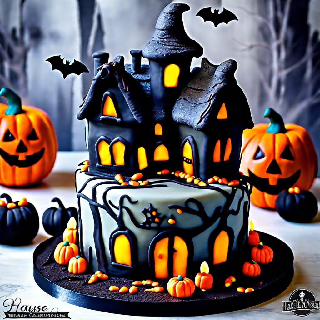 haunted house cake decorate a cake to look like a haunted house using edible decor